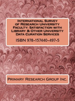cover image of Satisfaction with Library & Other University Data Curation Services